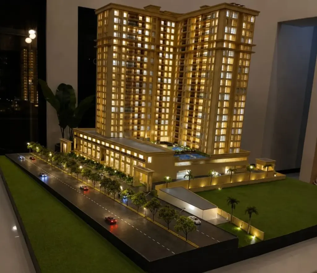 miniature building prototype, urban development scale model, property presentation model