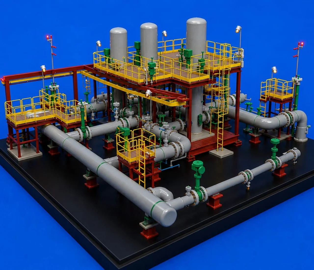 piping model, industrial piping model, plant piping system