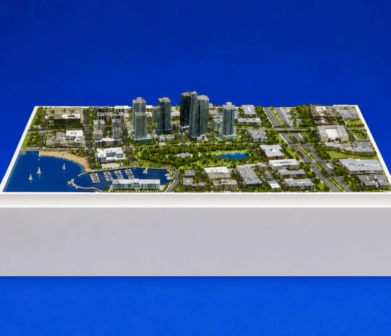 master plan model, township scale model, site layout model