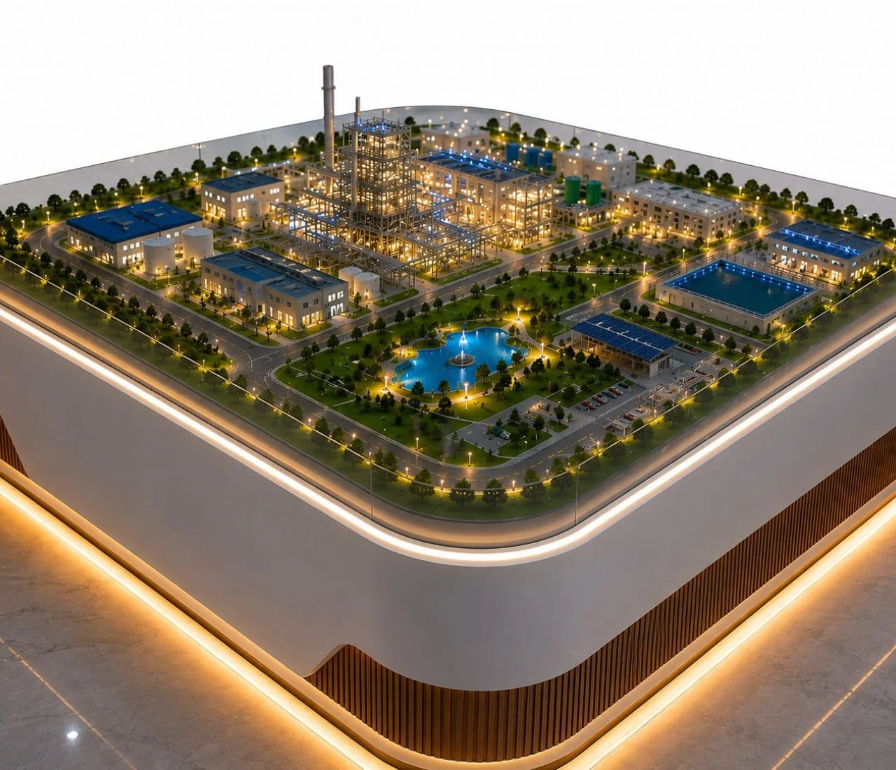 industrial plant model, factory layout miniature model, industrial engineering model
