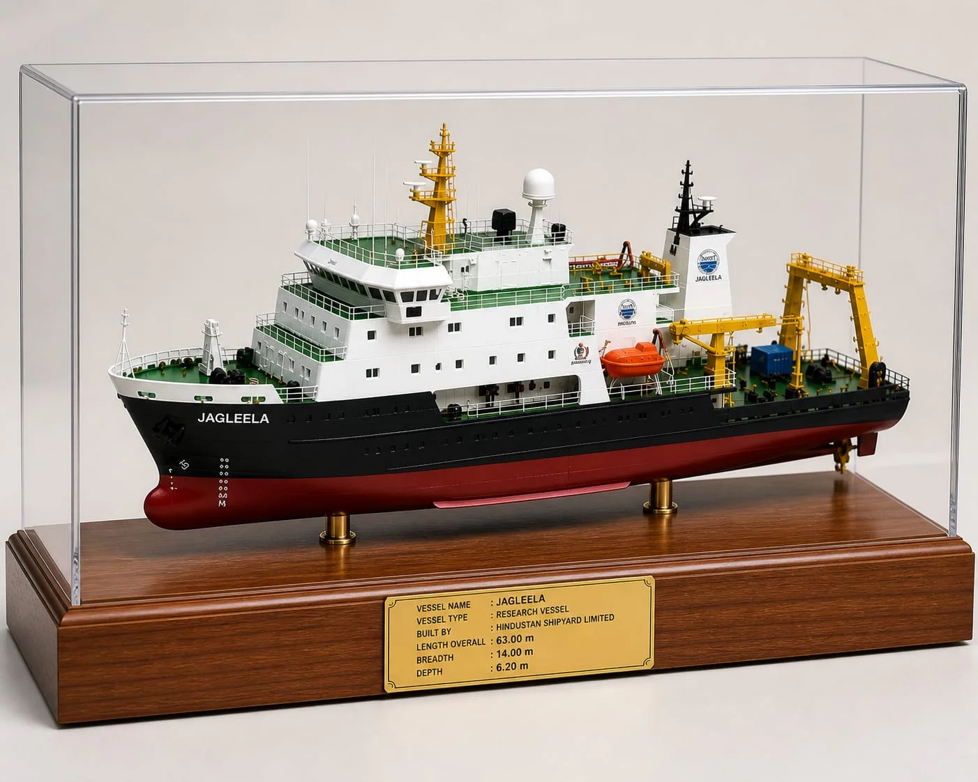 Marine engineering ship miniature model with realistic detailing