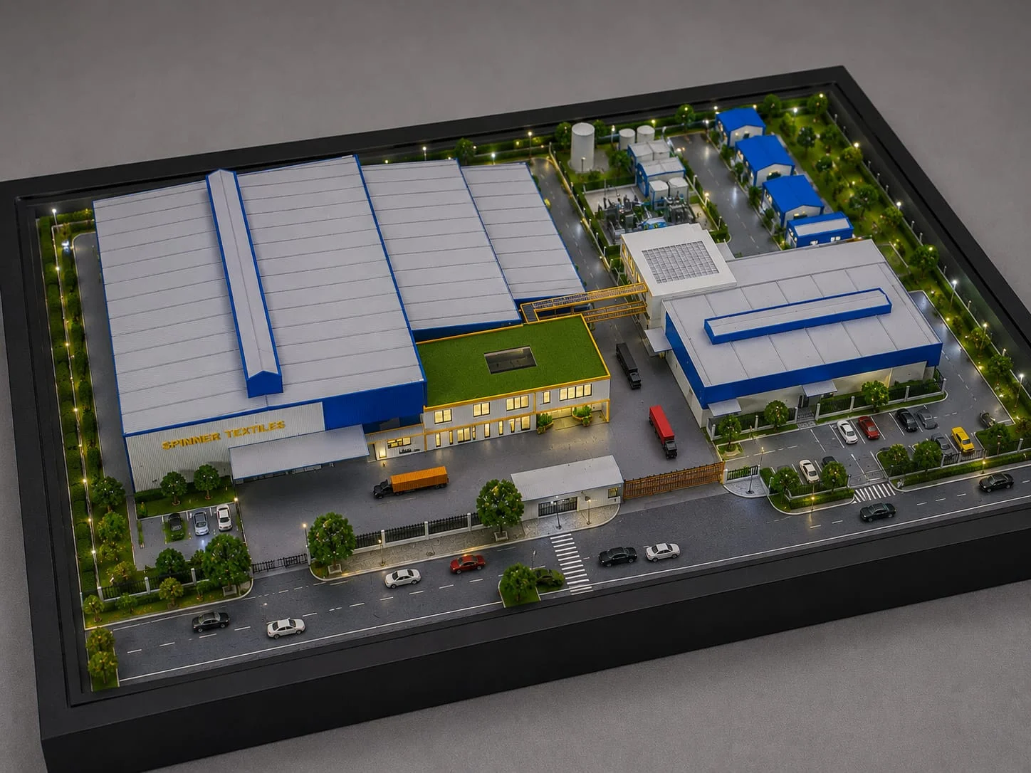 Industrial miniature models industrial project models factory engineering models for manufacturing and industrial presentations