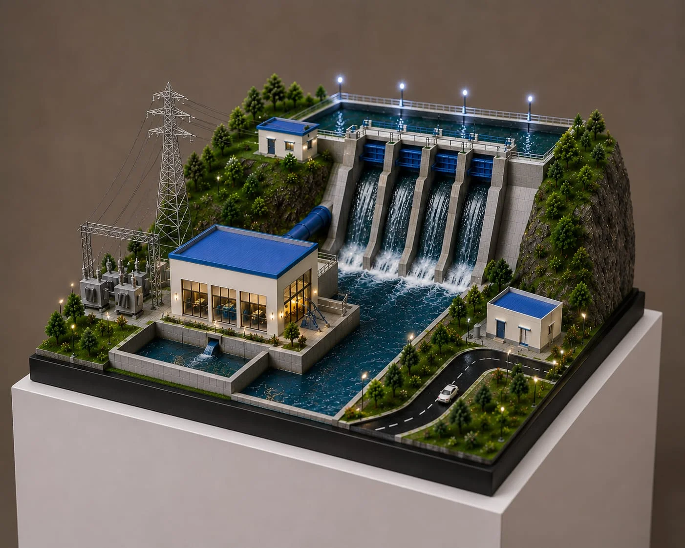 Hydroelectric plant models dam power models water energy plant models for hydro and renewable energy projects