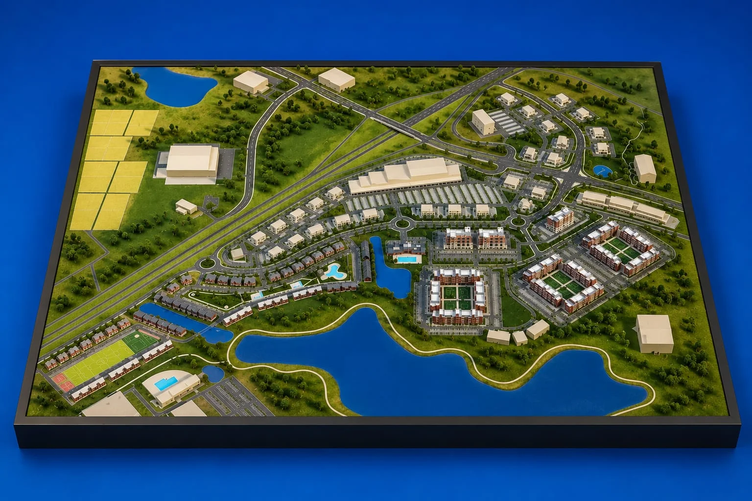 Site plan models city planning models development layout models for urban and real estate projects