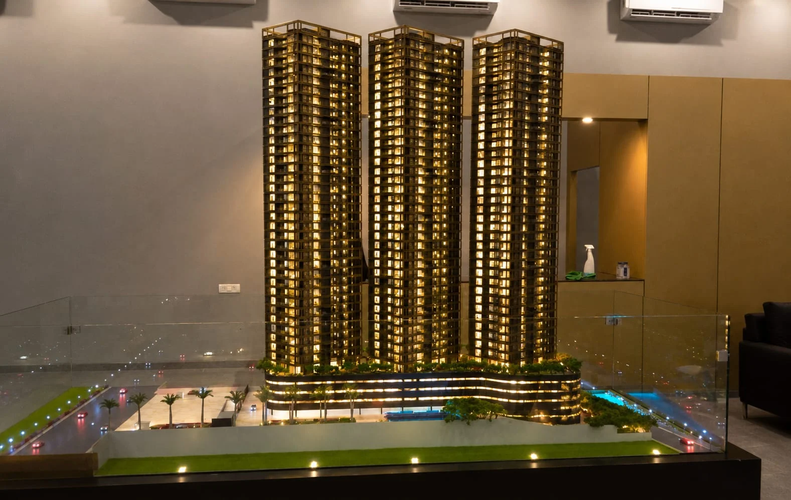 residential tower model, high rise apartment model, residential building scale model