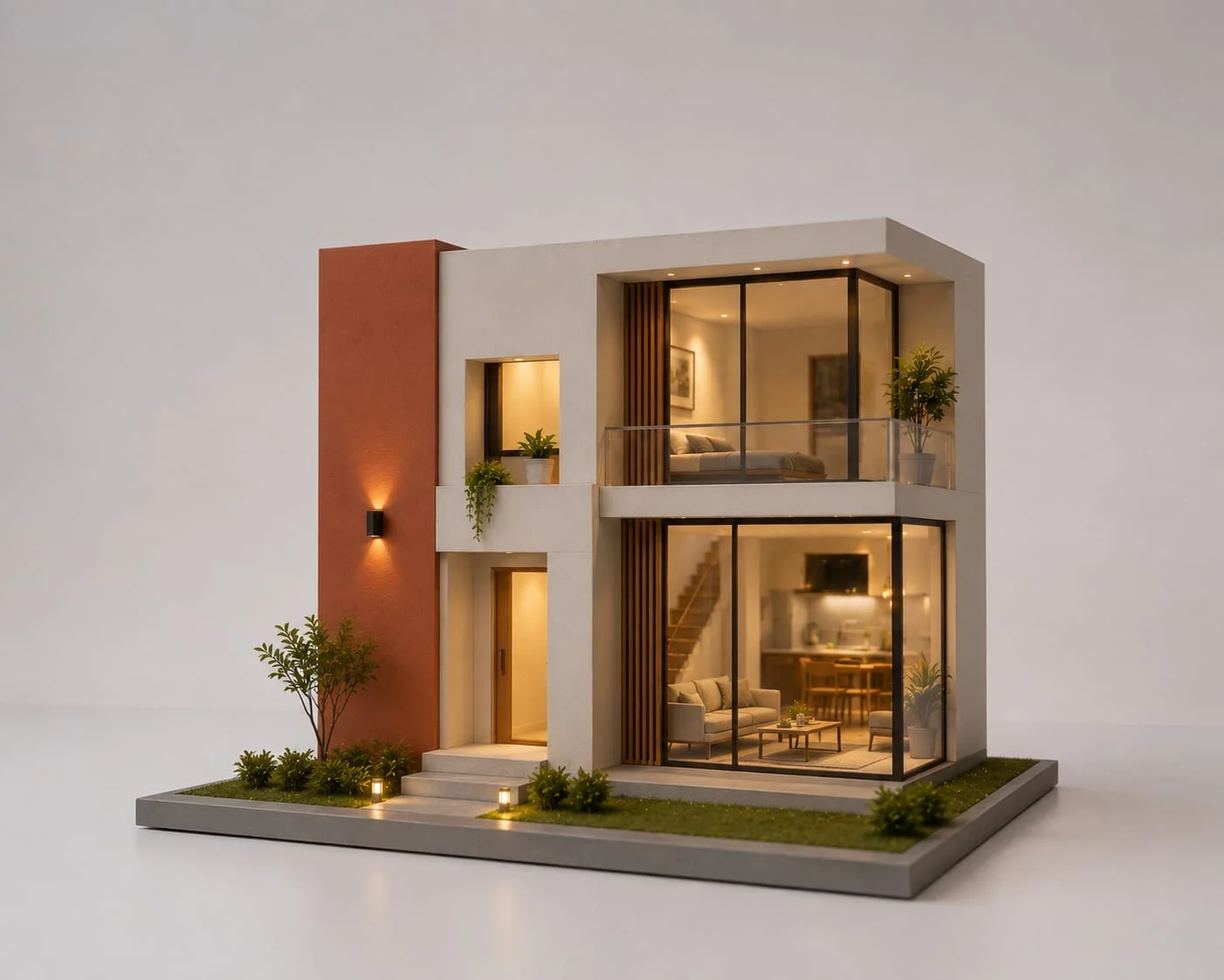 villa architectural model, luxury villa model, 3d villa scale model