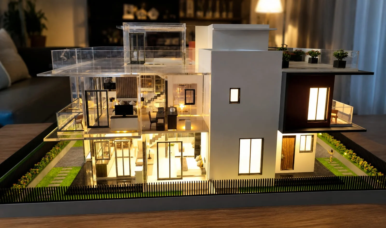 modern interior design model, interior visualization model, architectural miniature interior