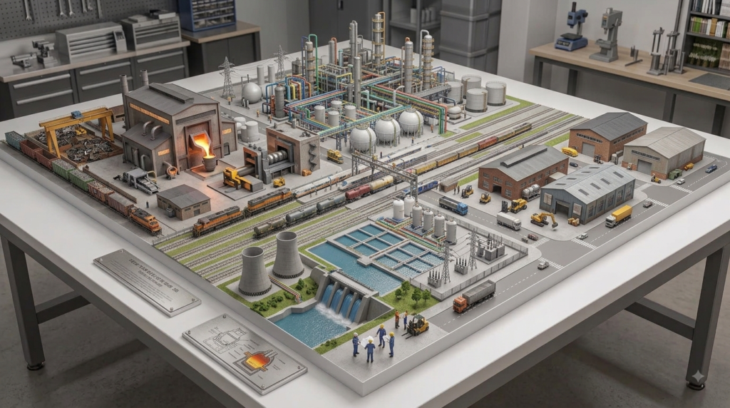 factory layout model