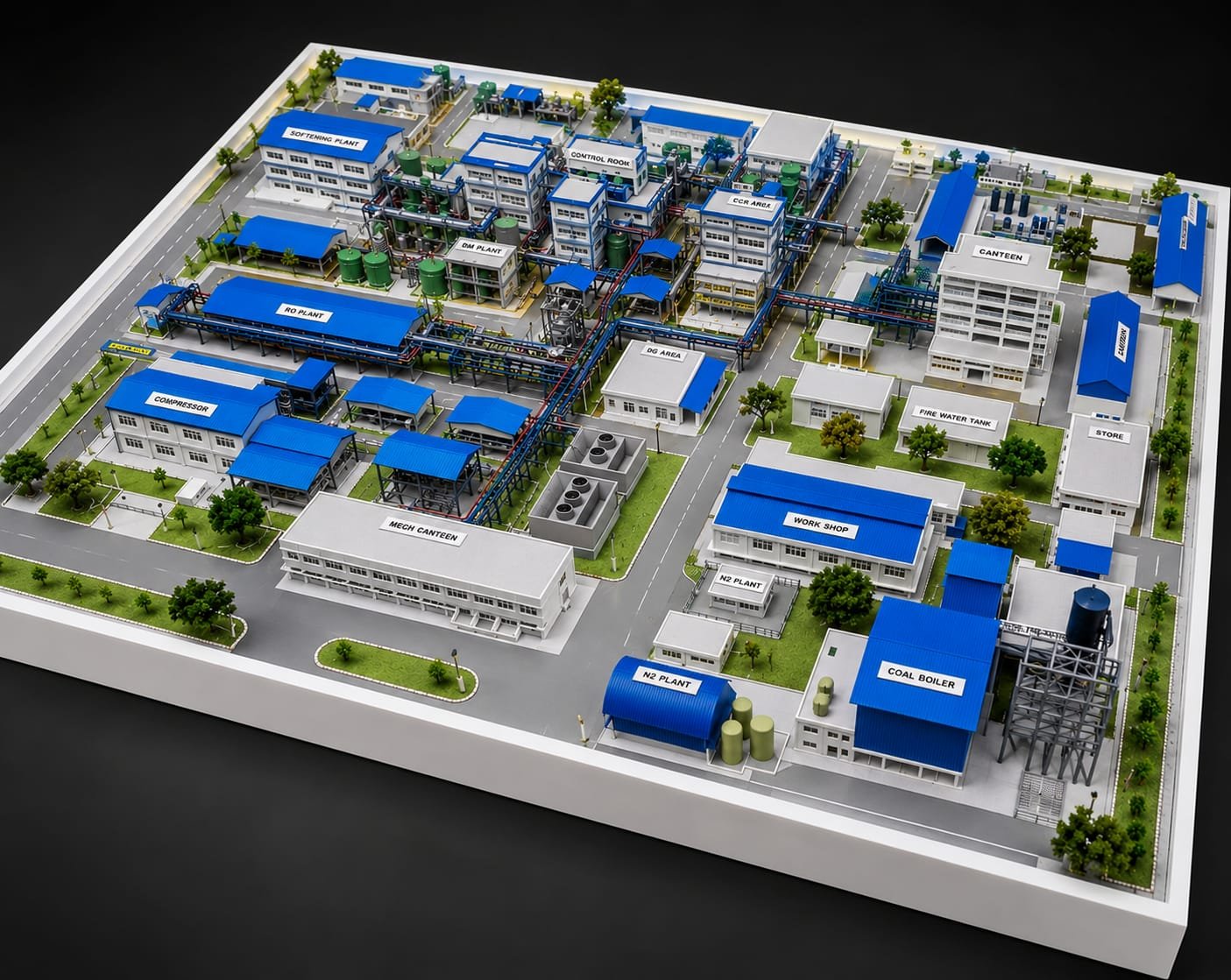 3D industrial factory model for project presentation
