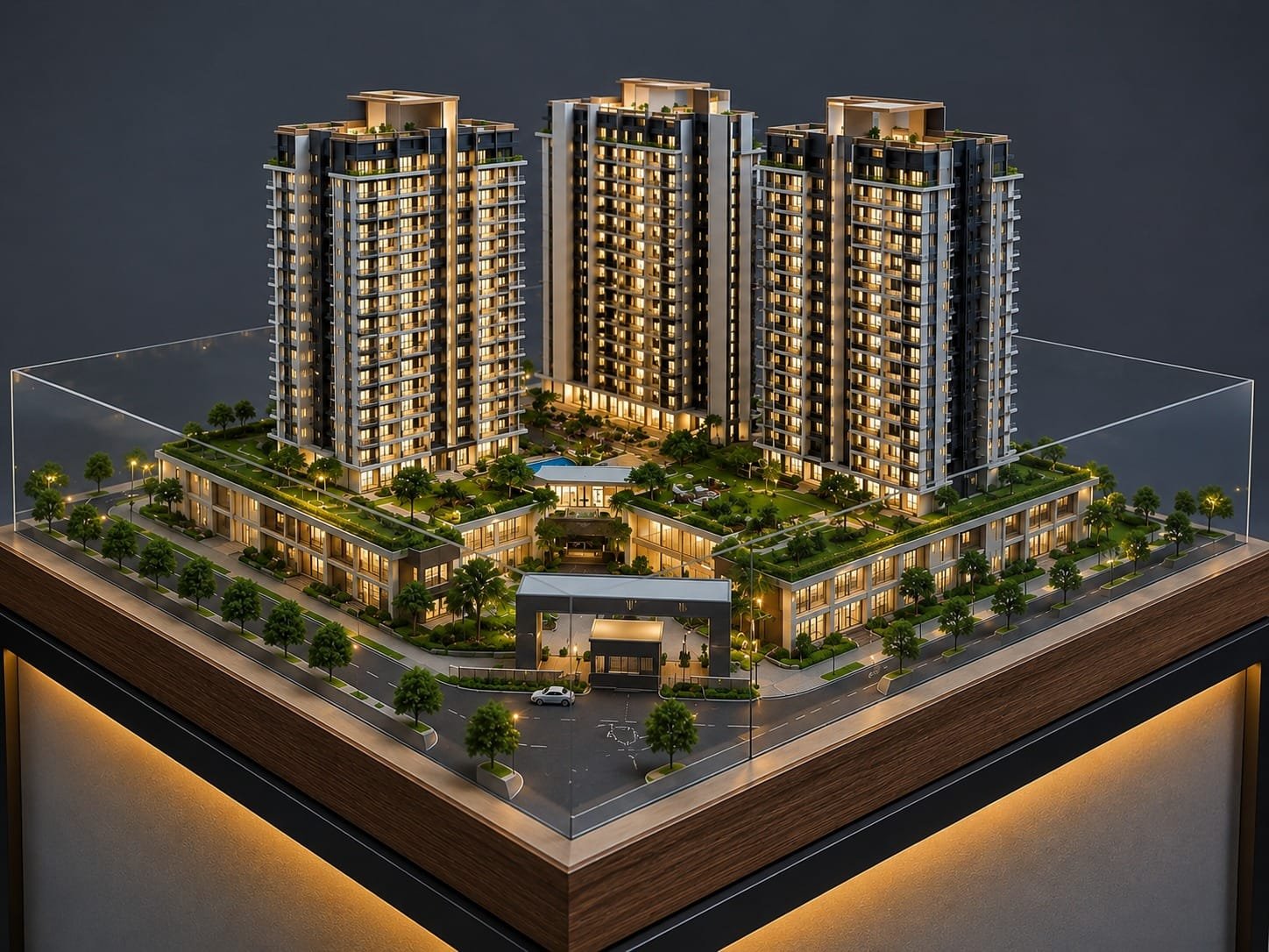 Architectural scale model for real estate development
