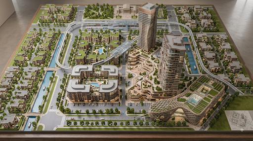 luxury villa scale model