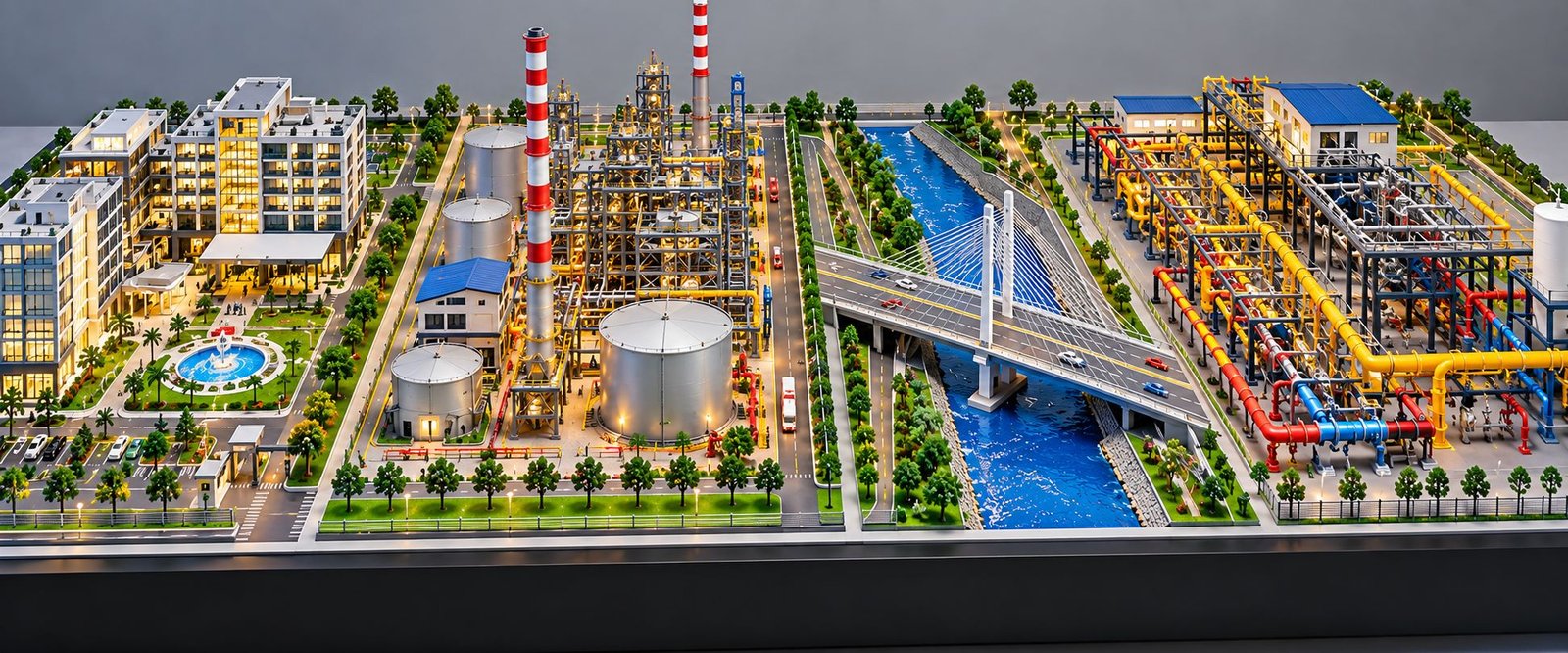 Model making company in Noida showcasing architectural, industrial, engineering and piping models